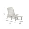 Flash Furniture White Adjustable Chaise Lounger with Cupholder LE-HMP-2017-414-WT-GG